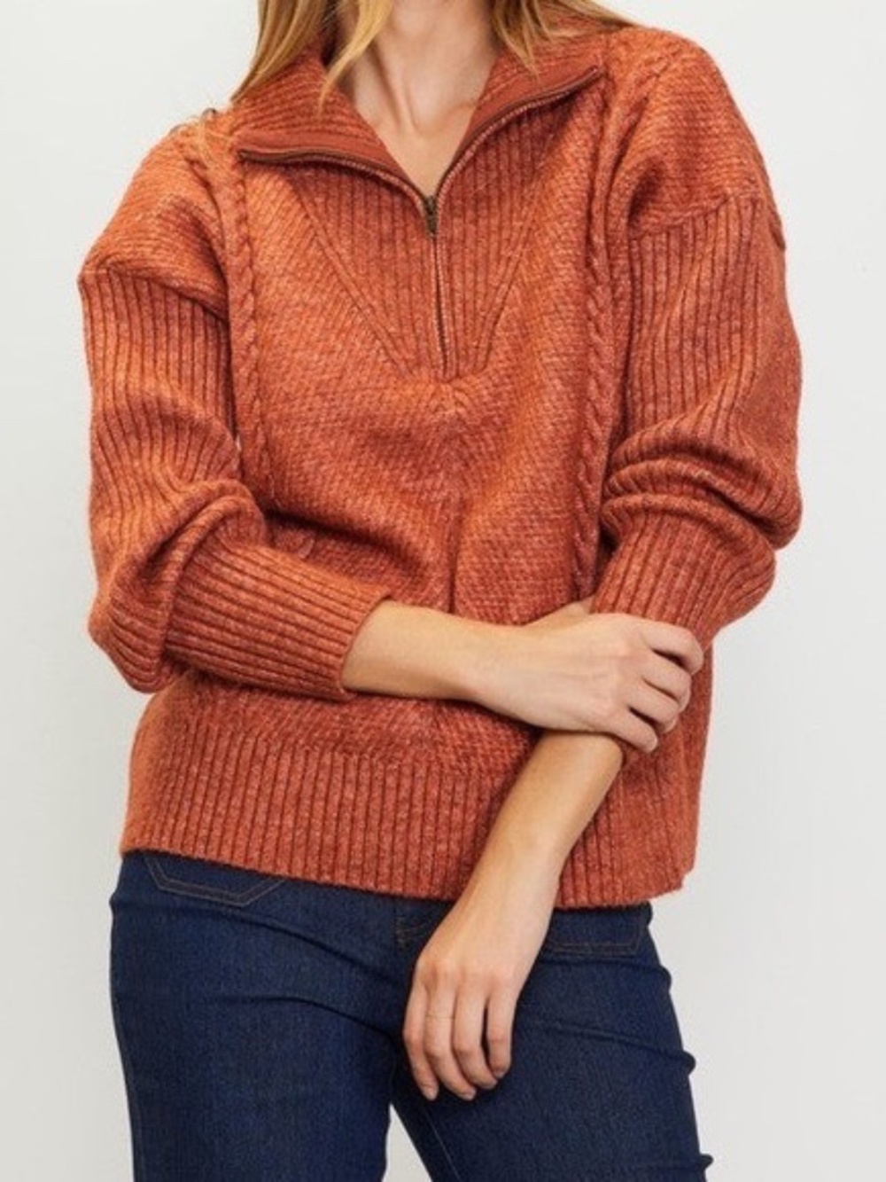 Skies Are Blue Cable Knit Sweater